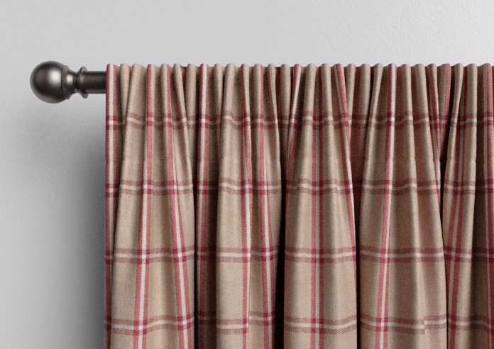 Applecross, Cranberry - Made to Measure Curtains - Image 9